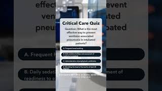 Quiz time Comment with the correct answer & Subscribe for more #criticalcare #nurse #icunurse