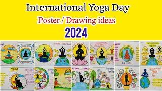 International Yoga day drawing ideas 2024  Yoga day Posters  Yoga day Poster drawing