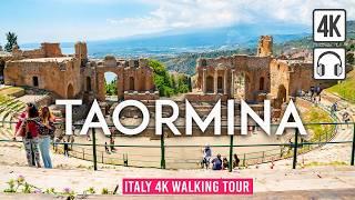 TAORMINA Italy 4K Walking Tour - Captions & Immersive Sound 4K Ultra HD60fps