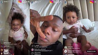 Da Baby on live with his daughter by Danileigh 