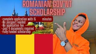 How to apply for Romanian Government scholarship