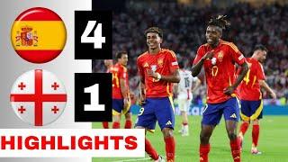 Spain vs Georgia HIGHLIGHTS & GOALS 4-1  EURO2024.
