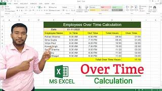 How to Calculate Overtime Hours in Microsoft Excel  Overtime Calculation formula in Excel