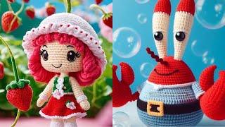 Cute cartoon characters knitted with wool share ideas #knitted #crochet #cartoon