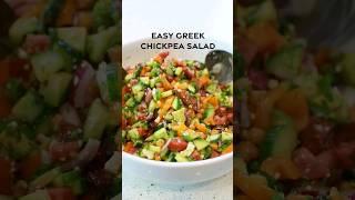 Easy Greek Chickpea Salad Recipe #easyrecipes #asmr