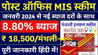 Post Office Monthly Income Scheme  MIS Post Office Scheme 2024  Post Office Mis Interest Rate 2024