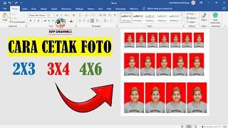 CARA MENCETAK FOTO UKURAN 2X3 3X4 4X6 DI MICROSOFT WORD