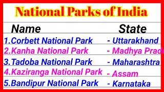 National Parks of India 2024  list of national parks of India and their states  Geography national