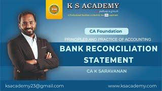 CA Foundation Classes  Fundamentals of Accounting  BRS - Part 1  CA K Saravanan