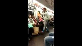 Freestyle dancing on subway