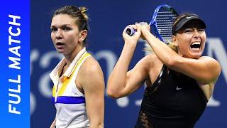 Maria Sharapovas stunning Grand Slam return  vs Simona Halep  US Open 2017 Round 1