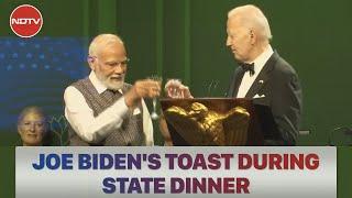 PM Modi In US  Joe Bidens Toast During State Dinner For PM Modi To Great Nations Cheers