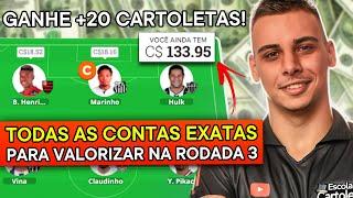 Como Ganhar Cartoletas na 3 Rodada? Explicando o Sistema de Valorização - Cartola FC 2021