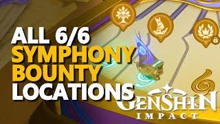 All Symphony Bounty Locations Genshin Impact