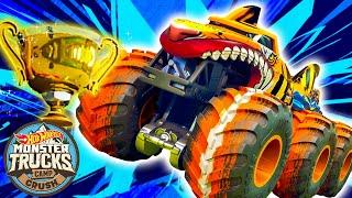 Exciting Monster Truck Boulder Games at Camp Crush  Hot Wheels Monster Trucks