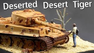 Tiger 1 Tank Abandoned in the Desert Airfix Tiger 1 Scale Model Kit Diorama - Build & Review