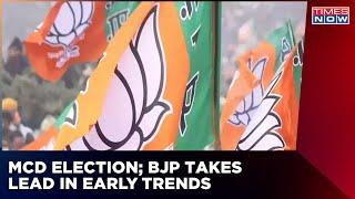 Delhi MCD Election Results  BJP Takes Lead In Early Trends  Neck To Neck Fight Between AAP & BJP