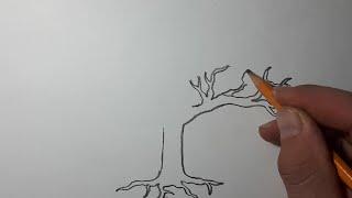 Как нарисовать дерево  how to draw a three #как_нарисовать_дерево_дуб #как_нарисовать_всё