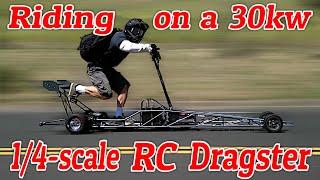 I Rode my 14-Scale RC Dragster on the Street as a Stand-up Scooter