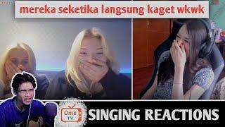 Buat mereka terkejut dan heran dengan lagu dari bahasa mereka wkwk  SINGING REACTIONS OmeTV