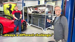 FERRARI Technician Shares His Day to Day Toolbox Tour