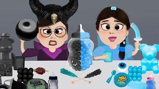 Blue Food vs Black Food Challenge 디저트 챌린지  animation