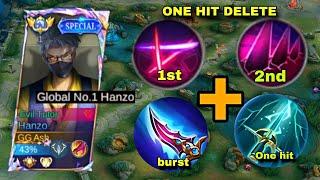 WTF DAMAGE HANZO SCARY COMBO BUILD AND EMBLEMS Hanzo Meta is back - MLBB