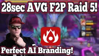 F2p 28sec AVG Solo R5 Perfect AI Branding Method - Summoners War