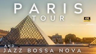 Paris 4K Tour and Jazz Bossa Nova Playlist  paris jazz  bossa nova  4K Jazz   ジャズ  パリ