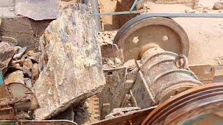 How rock crusher works Rock crusher in action Satisfying stone crushing complete process