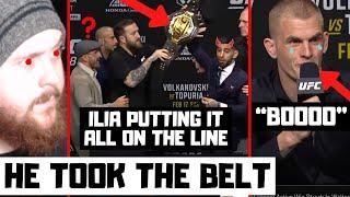 UFC 298 Press Conference Reaction Topuria STEALS Volks Belt? Ian Garry BULLIED By Crowd?