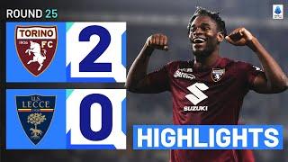TORINO-LECCE 2-0  HIGHLIGHTS  Zapata seals comfortable Toro win  Serie A 202324