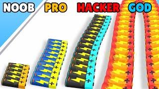 NOOB vs PRO vs HACKER vs GOD in Battery Run 3D