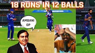 Ambani OP moment- LSG choked vs MI- Lucknow Super Giants vs Mumbai Indians Real Cricket 24 Last over