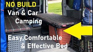 No Build Easy Comfortable & Effective Bed Simple BUDGET Van & Car Camper Set Up Clutter Free Camping