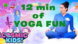 Cosmic Kids Yoga Compilation  12 min of Yoga Fun