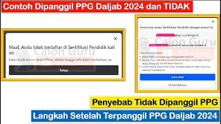 Contoh Dipanggil PPG Daljab 2024 & Tidak Dipanggil PPG Daljab 2024 Penyebab dan Langkah Selanjutnya