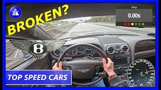 Bentley Continental GT TOP SPEED DRIVE ON GERMAN AUTOBAHN *Dragy acceleration 0-100100-200 kmh