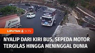 Nyalip dari Kiri Bus di Yogyakarta Menabrak Sepeda Motor hingga Pengendara Terlindas  Liputan 6