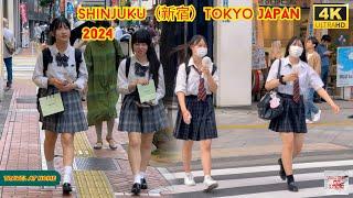 4k hdr japan travel 2024  Walk in Shinjuku（新宿）Tokyo Japan   Relaxing Natural City ambience