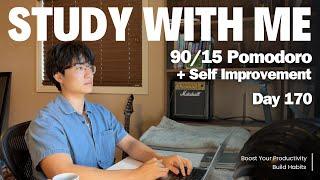 9h Study with Me  Pomodoro 9015 + Self Improvement Breaks