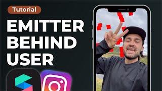 Emitter - Particle System behind User  Spark AR Tutorial for Instagram filters