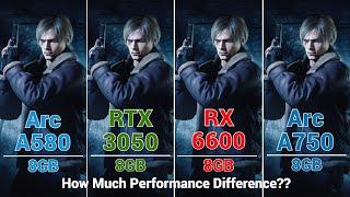 Intel Arc A580 vs RTX 3050 vs RX 6600 vs Arc A750  How Much Performance Difference?