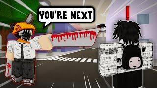 Slicing SWEATY PLAYERS as CHAINSAW MAN Roblox Jujutsu Shenanigans