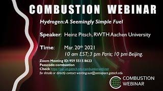 Hydrogen A Seemingly Simple Fuel Speaker Heinz Pitsch