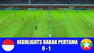 Highlights Babak Pertama Timnas Indonesia U16 VS Myanmar U16 0-1 Piala AFF U-16 2022