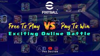 Free To Play vs Pay To Win Online Match  eFootball 2023 Mobile