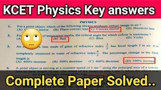 KCET Physics Answer key 2023 Explsined  KEA  CET 2023  Colourfulkannada