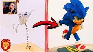 COMO HACER A SONIC LA PELICULA DE PLASTILINA  VIDEOREACCION SONIC DE PLASTILINA LEON PICARON