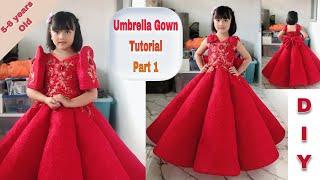 Part 1  My Own Version in Making 2 Way Kid Umbrella Gown  Umbrella Gown  Friendly Tutorial